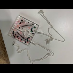 Handcrafted “Stay Home” necklace pair